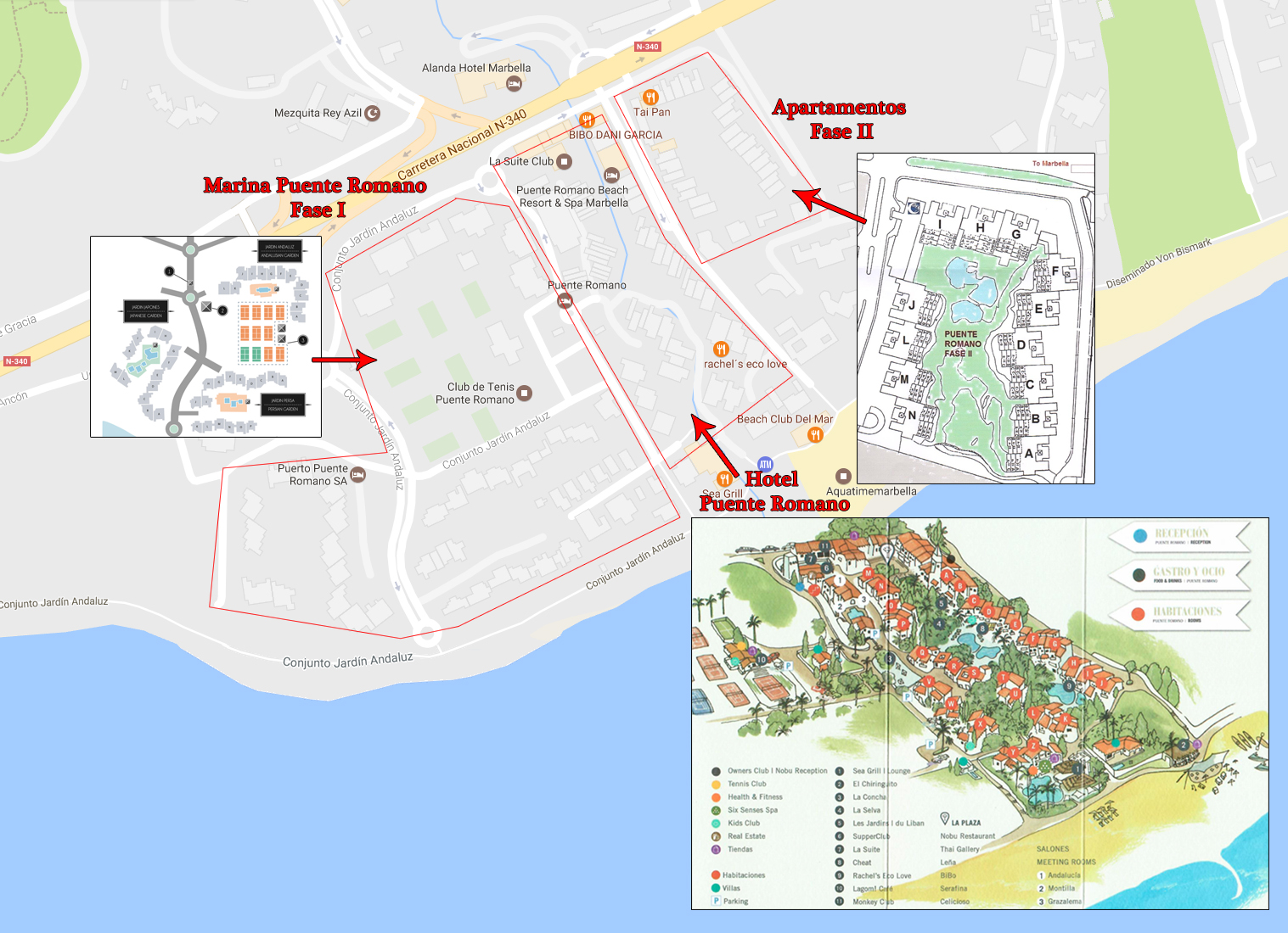 Mapa Marina Puente Romano
